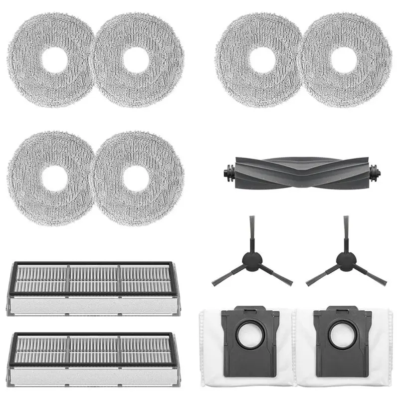 [NEWA76K!】 For Dreame L10s Pro Ultra Robot Vacuum Cleaner Main Side Brush Hepa Filters Mop Cloth Dust Bags Accessory Set