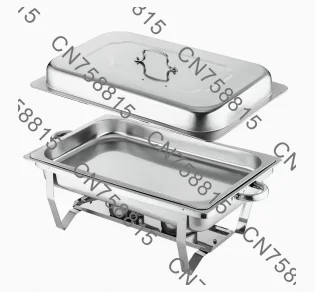 Rectangle Catering Warmer Server with，Chafing Dish Buffet Set,