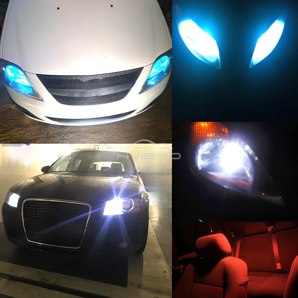 1/2/4/10Pc Car T10 W5W LED Bulb Super Bright Canbus Interior Dome Trunk Lights 5630 6SMD 12V for Turn Signal Parking Brake Lamp