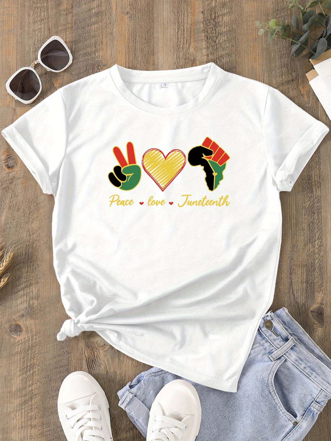 

Letter Print T-shirt, Short Sleeve Crew Neck Casual Top For Summer & Spring, Women's Clothing party