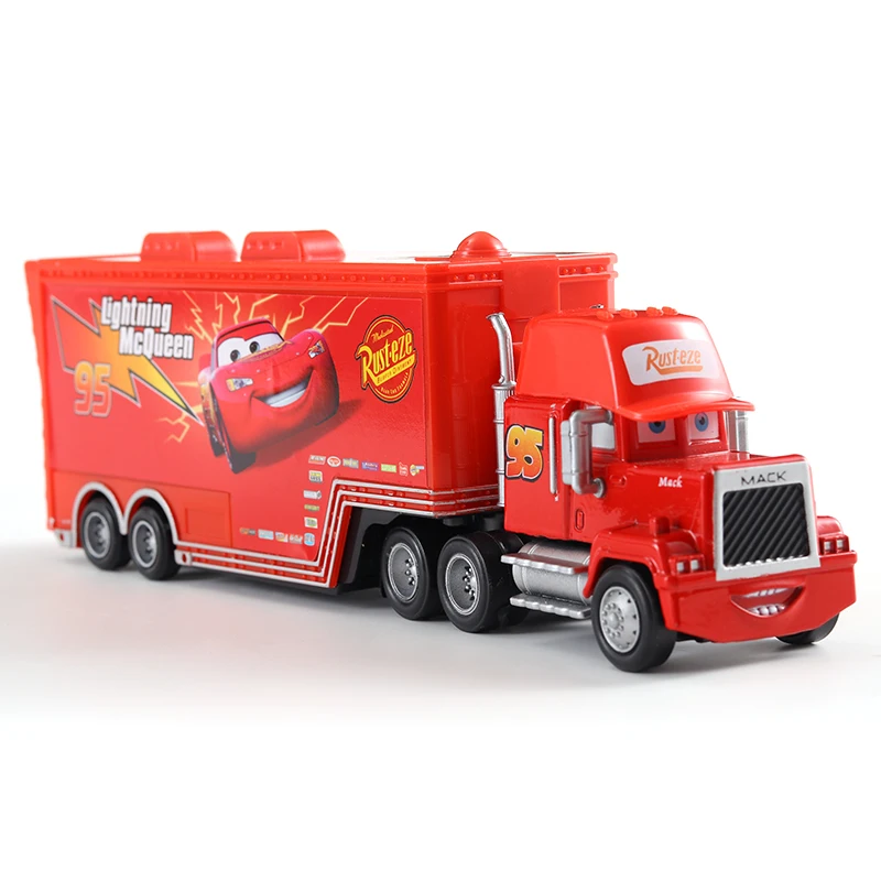 Auto-Transporter Lightning McQueen Jackson Storm Daniel Swervez Chick Hicks' Transporter Legierungs-Druckgussmodell Spielzeug-Container-LKW Geschenke – Detail 31
