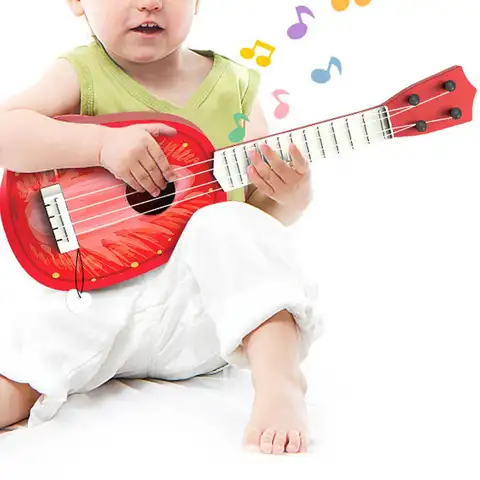 우쿨렐레 장난감 교육용 장난감 악기 남아 여아용 3세 이상 선물
