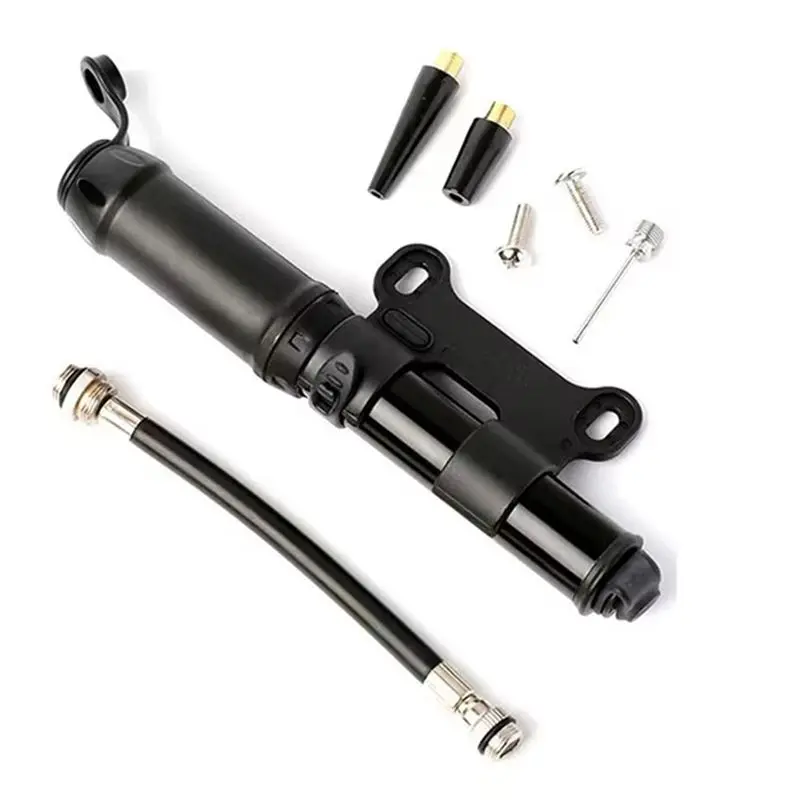 AEF6-Mini Bike Pump Portable Bicycle Tire Inflator,Hand Pump For Road Bike & Ball,Includes Mounting Bracket,Bike Accessories