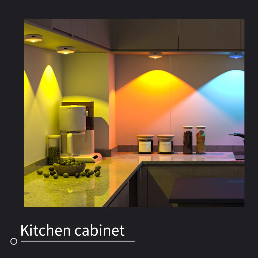 Sensor Hill-luz nocturna Led RGB, interruptor de Control remoto, ajuste de Color, vitrina, modelo de carga de luz ambiental