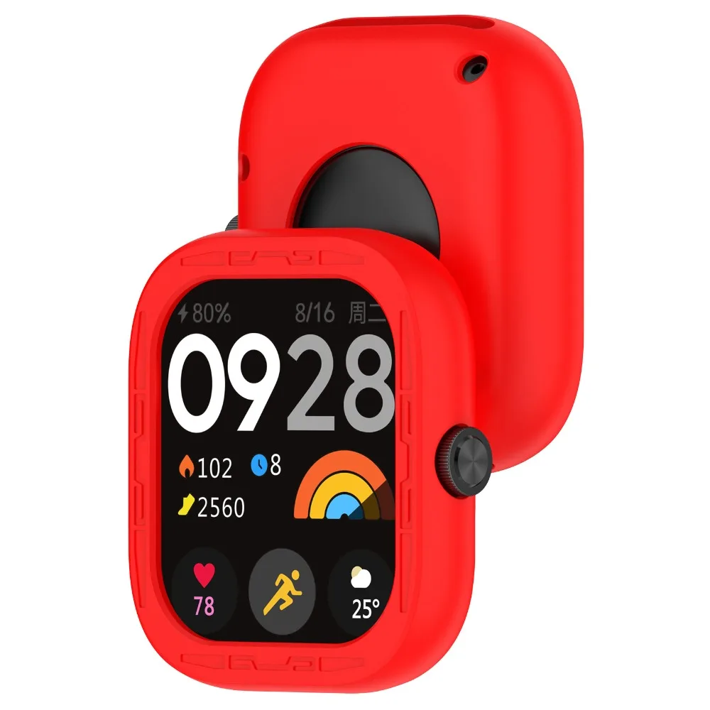 Funda de silicona para Redmi Watch 4, marco Protector suave, Protector de pantalla antiarañazos, accesorios de reloj inteligente