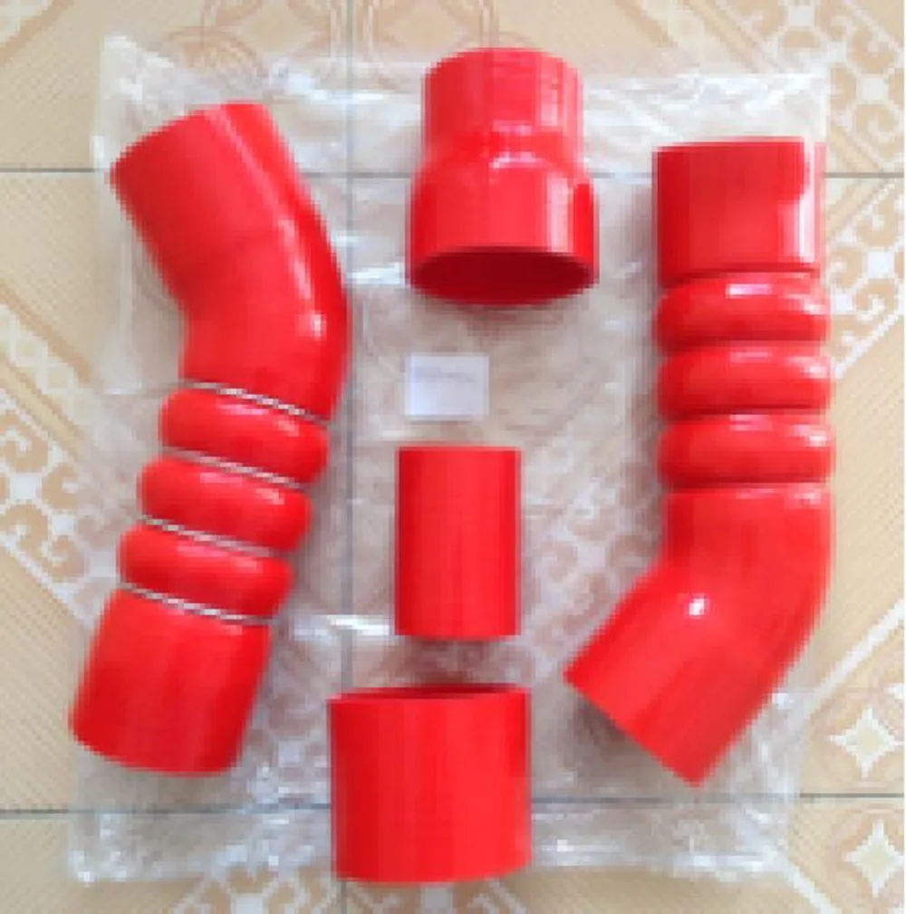 5PCS For Audi TT (8J) 2.0 TFSI Turbo 4-PLY Silicone Boost Intercooler Hose Clamps Pipe Kit