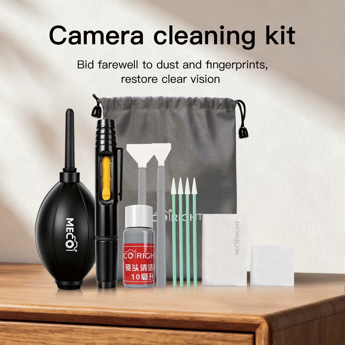 Mecoright Complete Camera Maintenance Kit for Lens and Sensor Cleaning on Major Dslr Brands