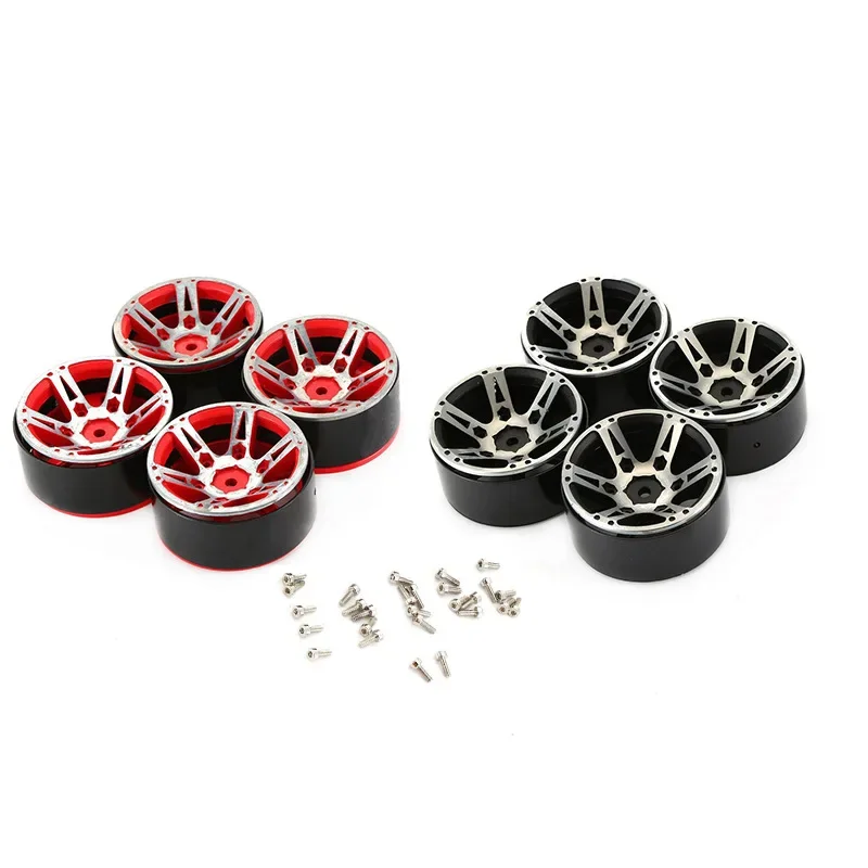 

4PCS 1/10 RC Rock Crawler Metal Alloy BEADLOCK 1.9" Wheel Rim for Traxxas TRX-4 Axial SCX10 SCX10 III AXI03007 Tamiya CC01 D90