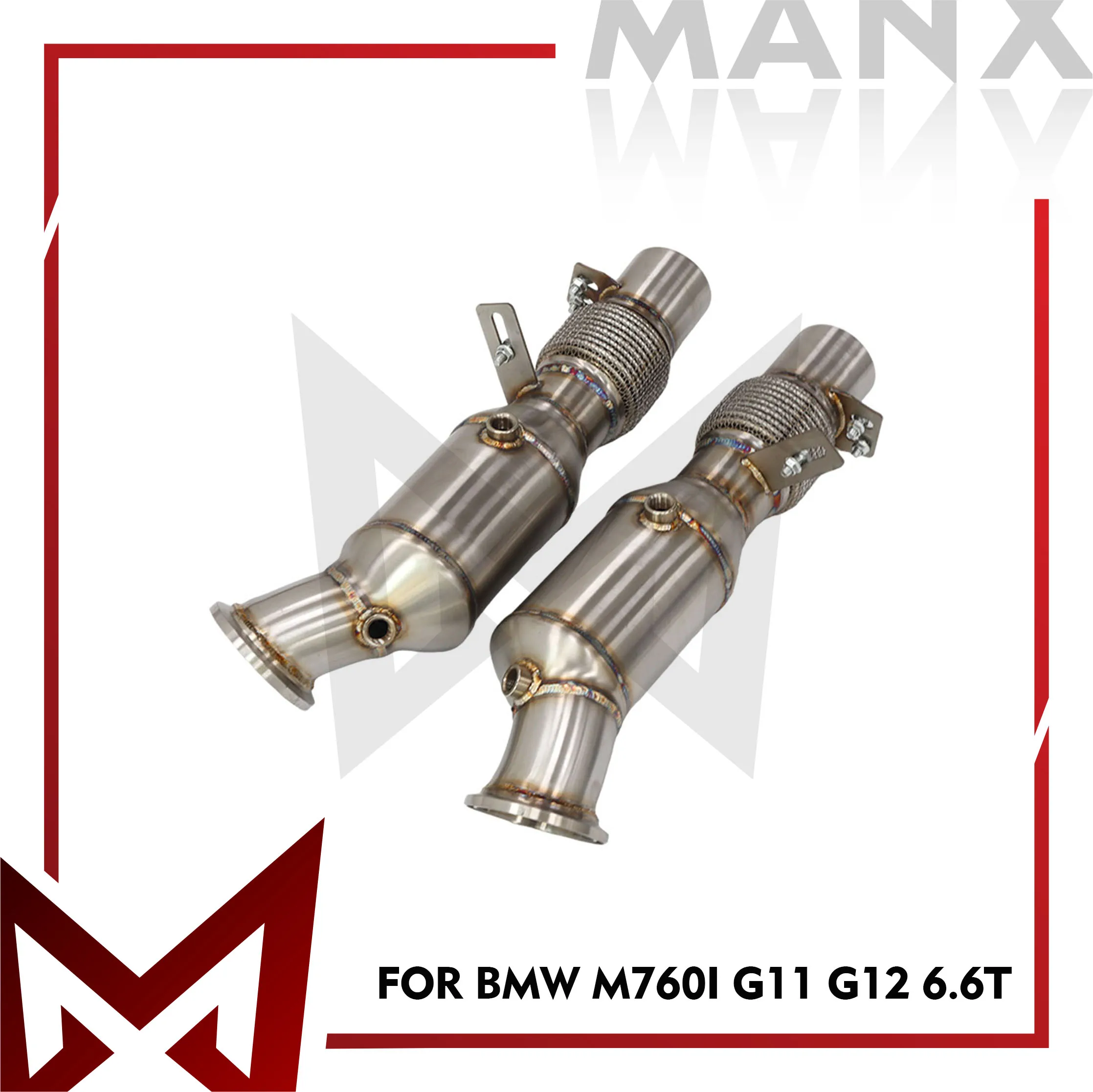 

MANX Downpipe Suitable For BMW M760i G11 G12 6.6T High Flow Performance Exhaust System Stainless Steel
