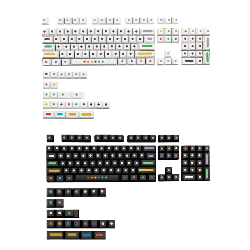 128 PBT Key-cap Set Cherry-Profile for 60/87/104/108/G80-3000/3484/3494 Keypads