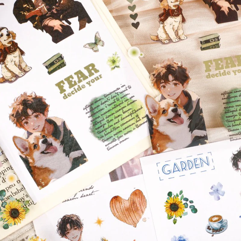 السيد ورقة ، سلسلة اعتراف كتاب ملصقات سلسلة رخيصة kawaii القرطاسية خمر الناس ملصقات الكرتولينا الفقرة سكرابوكينغ