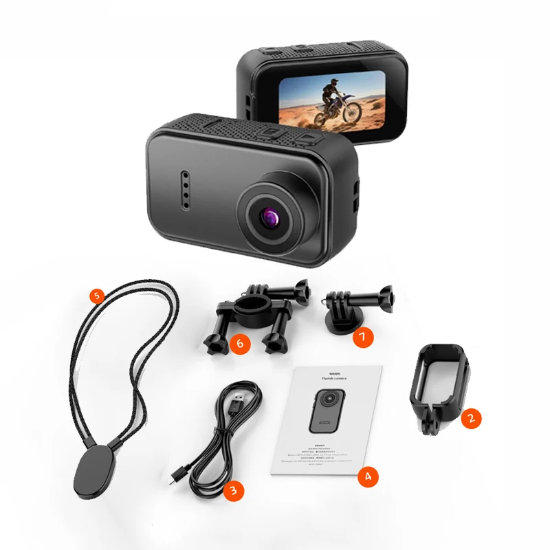 F2 Thumb Mini Camera 1080P with IPS Screen