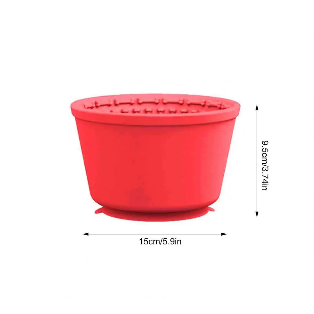 

Dog Slow Feeder Bowl Silicone Dog Slow Feeder Lick Bowl for Anxiety Relief Anti-choking Treat Dispenser for Small for Dogs