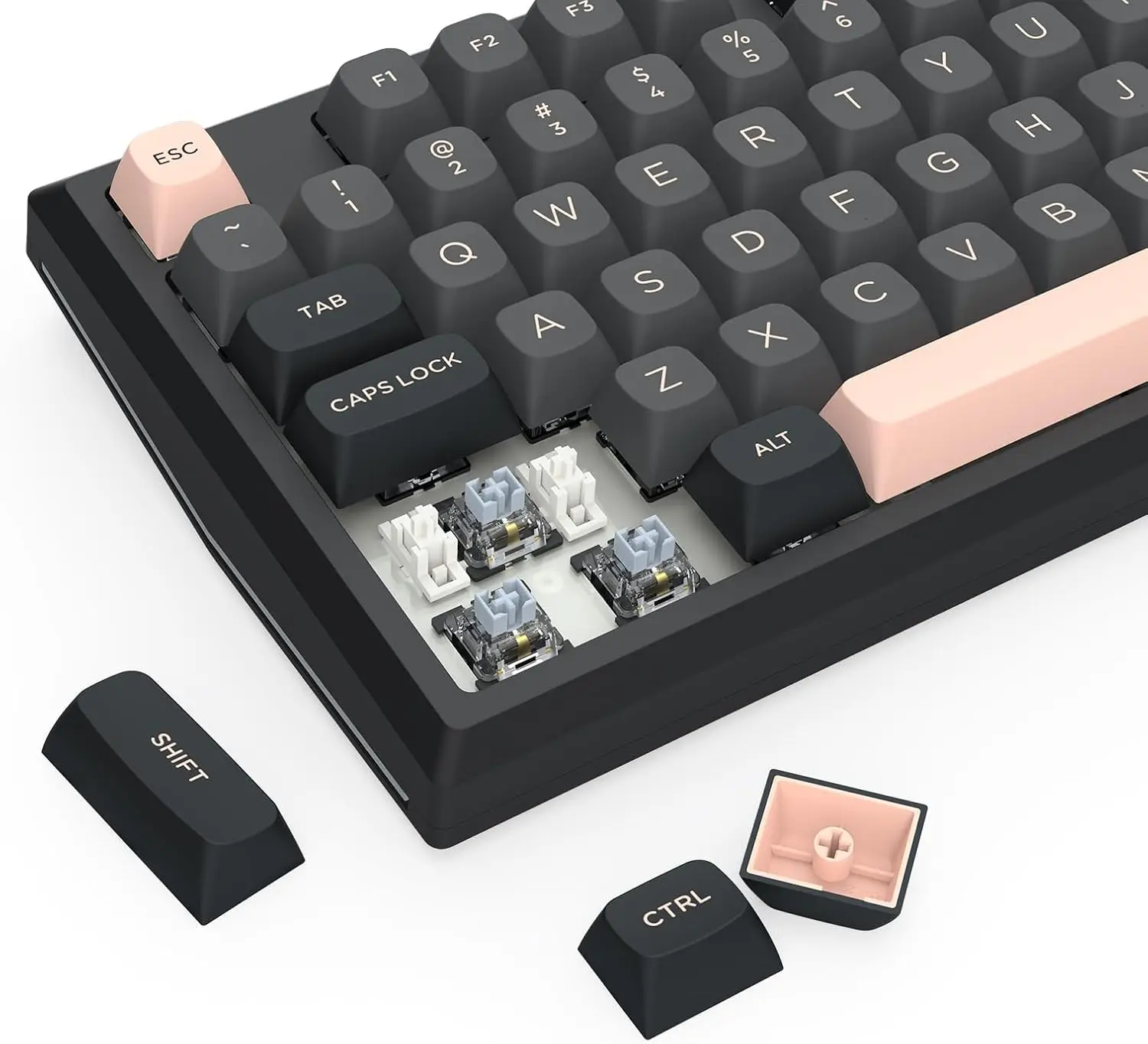 Redragon K687 PRO حشية CNC لاسلكية 81 مفتاحًا لوحة مفاتيح الألعاب الميكانيكية مكونة من 5 طبقات لتخفيف الضوضاء #4