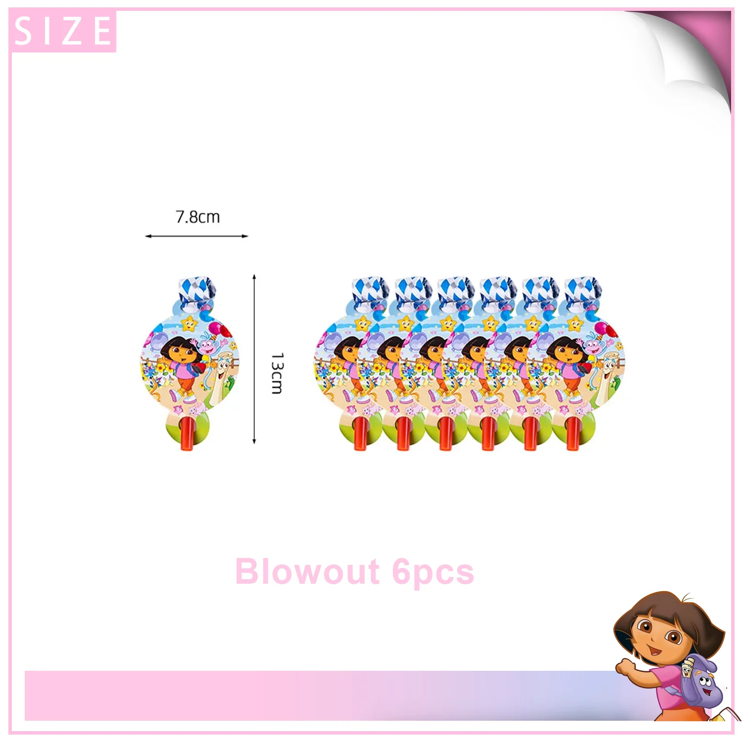 لطيف D-Dora &ed المستكشفين طفل حفلة عيد ميلاد الديكور بالون رقمي أدوات المائدة القابل للتصرف راية خلفية استحمام الطفل هدية #3