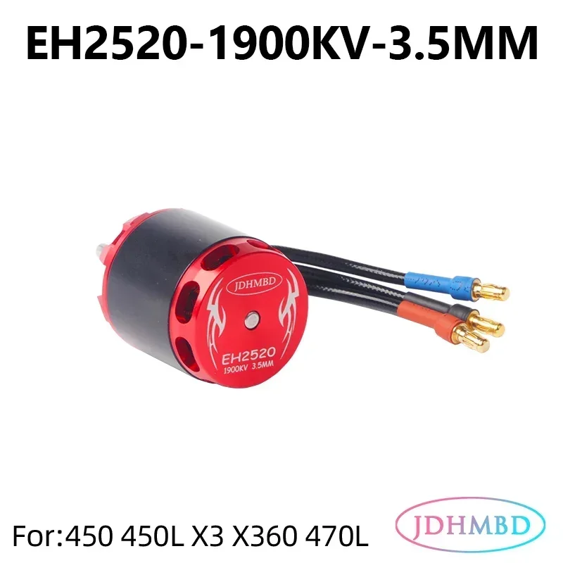 

JDHMBD Helicopter EH 2520-1900KV(6S) Brushless Motor Airplane for Tarot ALIGN Trex 450 450L 470 ALZRC X360 A3 Helicopter 3.5mm