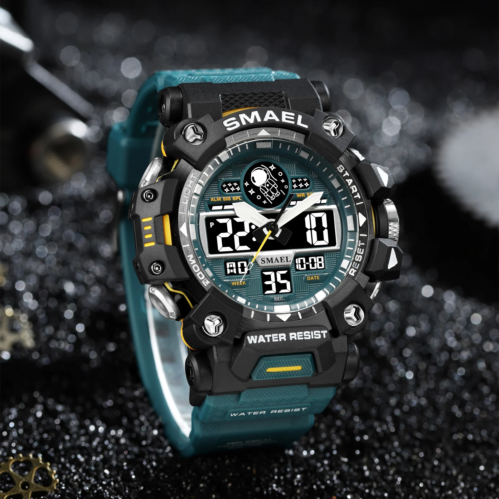 SMAEL Brand Men Sports Watches 50m Waterproof Digital Clock New Men Military Watch Army  8078 Led Quartz Watch Men Wristwatches