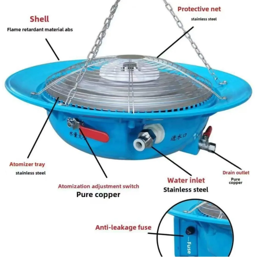 Centrifugal Ice Fog Disk Humidifier for Greenhouse Poultry Farm Orchid Disinfection Cooling Industrial Dust Removal Maintenance