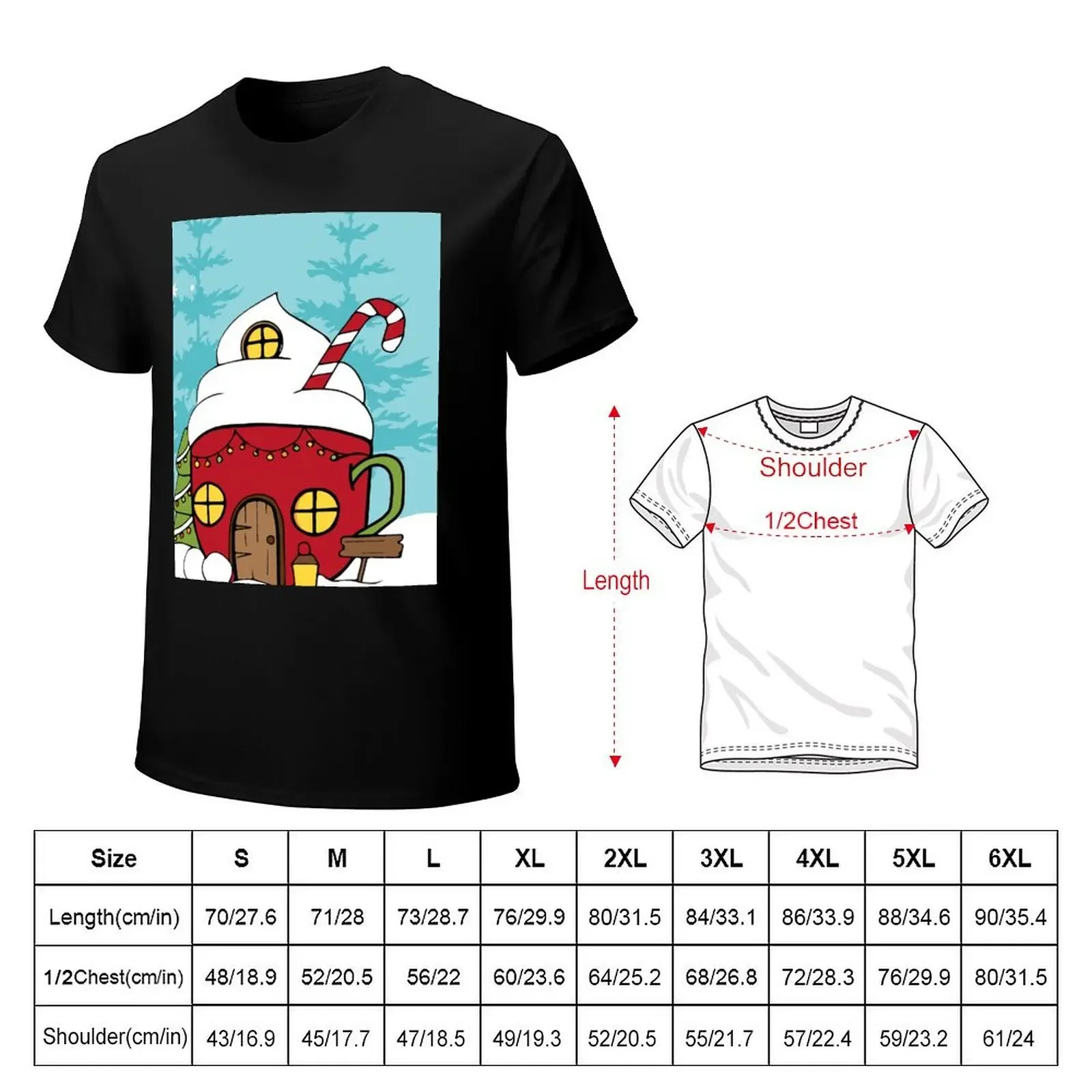 Hot Chocolate christmas fairy house T-Shirt shirts graphic tee anime figures plus sizes shirts graphic plain black t shirts men