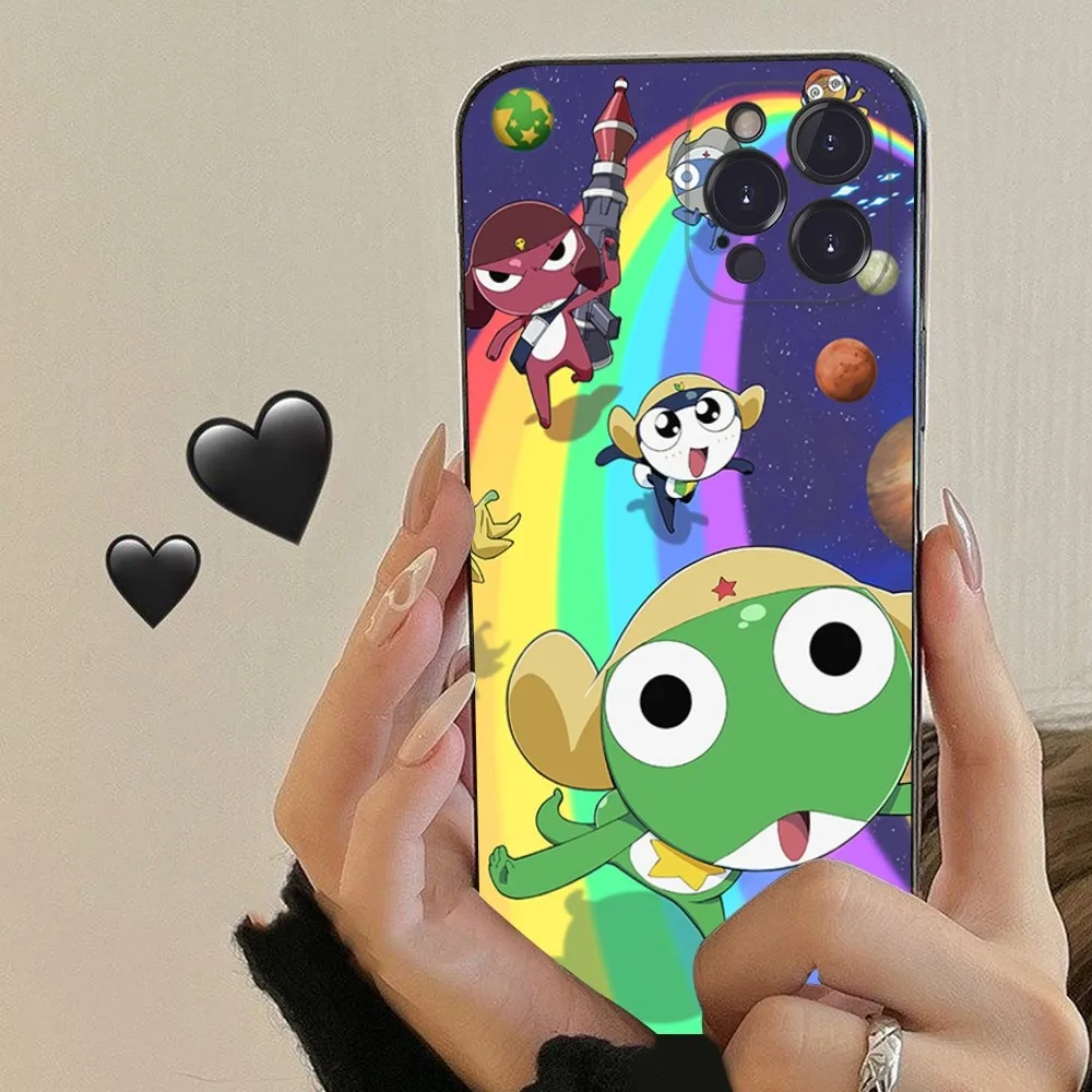 Cartoon Keroro Gunsou Frog Phone Case For iPhone 15 14 13 12 Mini 11 Pro XS Max X XR SE 6 7 8 Plus Soft Silicone Cover