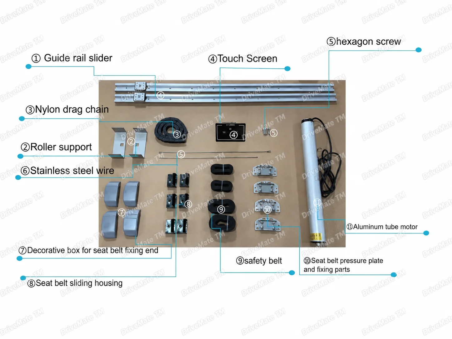Electric RV Bed Lift System Motor Kit 12V 24V 220V for Camper Caravan Motorhome Bed with Remote Control Panel Frame Not Included