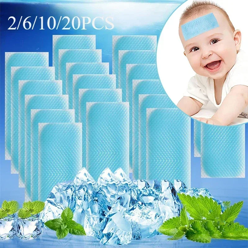 

Baby Cooling Patches for Fever Discomfort & Pain Cooling Fever Reducer Kids Adults Cool Pads Soothe Headache Pain 2/10/20 Pcs