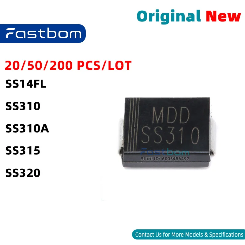 SS310 SS320 SS310A SS315 SS14FL SMA SCHOTTKY DIODE New Original