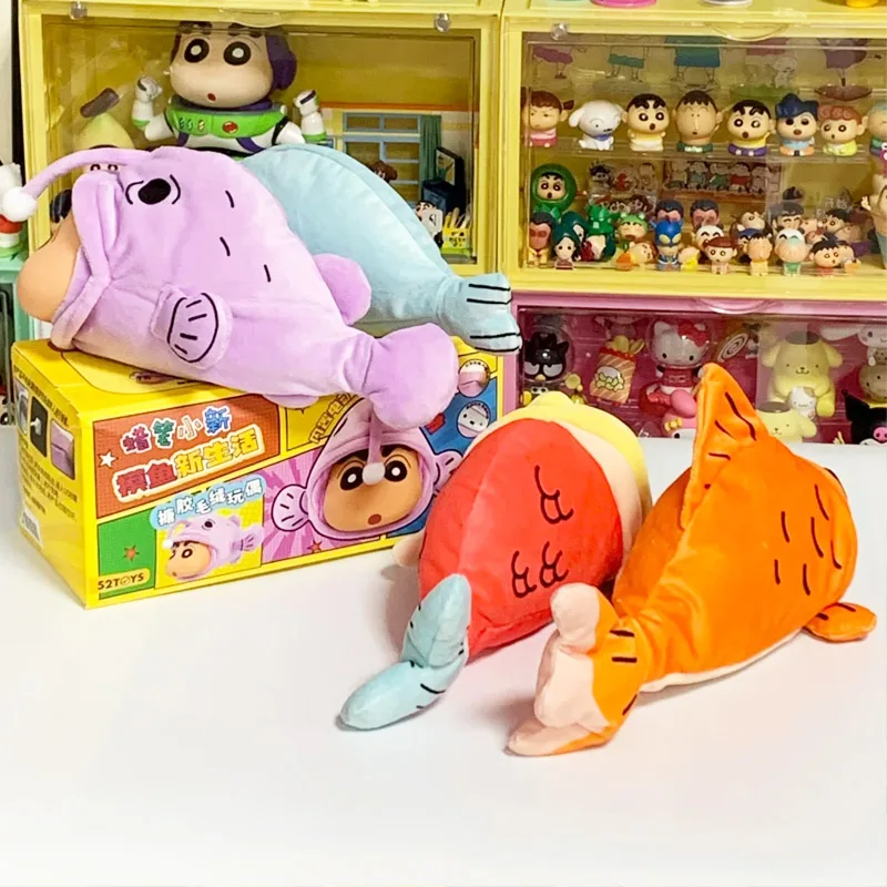 Caja ciega de muñeca móvil, juguete de pesca de crayón Shin chan, serie nueva vida, regalo de adorno de moda, stock genuino, 52