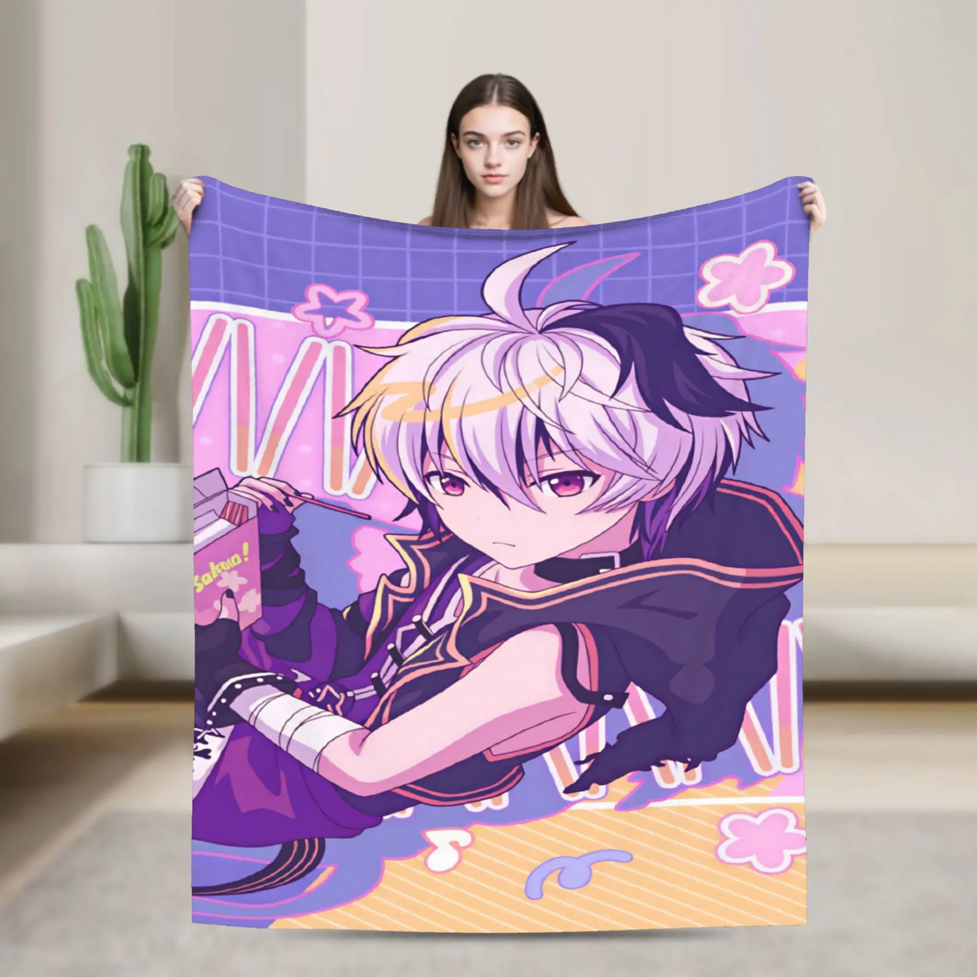 Singer V4flower  Blanket  Travel Flannel Throw Blanket For Home Decor Warm Soft Design Quality Bedspread Gift