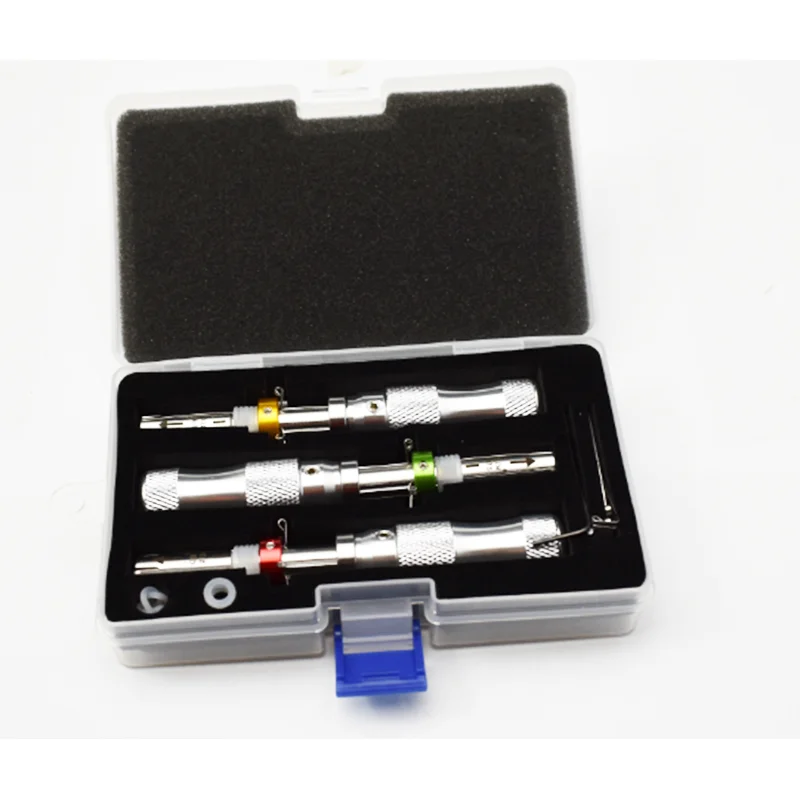 Klom Juego de llaves tubulares de 7 pines, herramientas de cerrajería, juego de selección