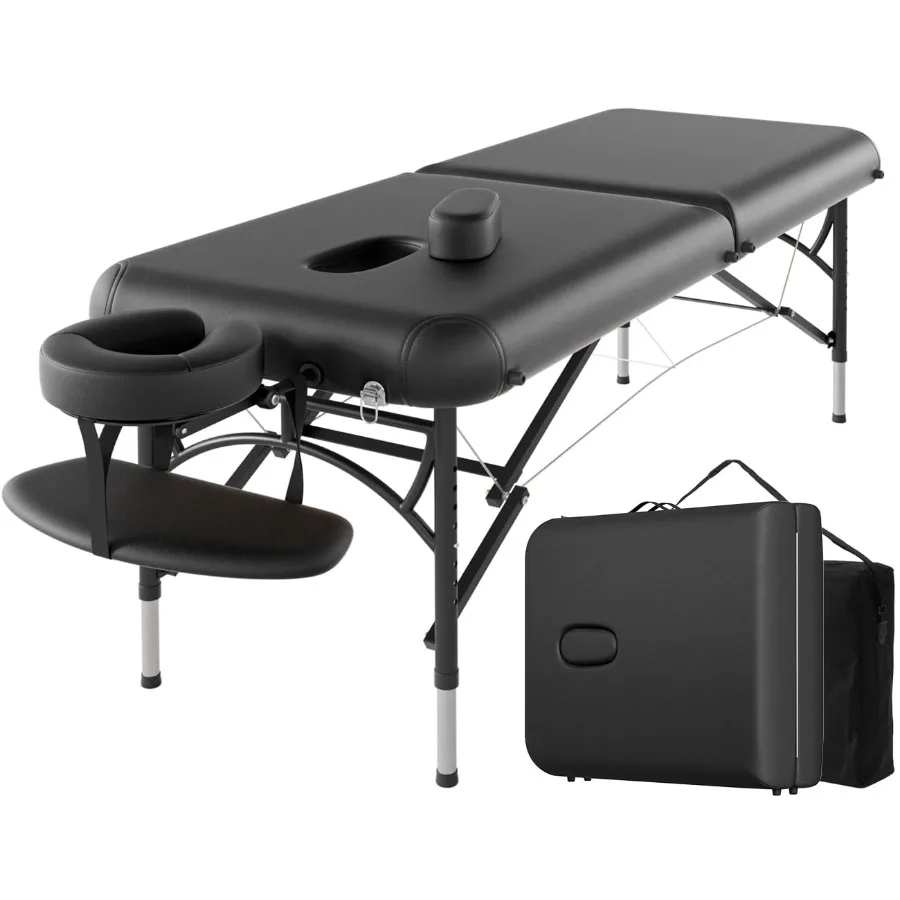84 Professional Massage Table for Spa Portable and Lightweight with Folding Design Height Adjustable for Facial Tattoo and Body