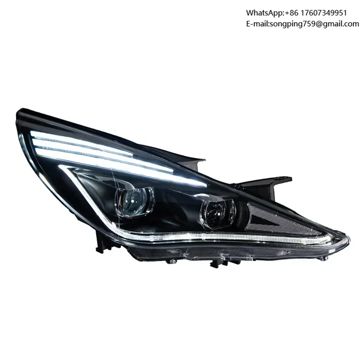 Veidt Suitable for 2010-2014 8th Generation Sonata Headlight Assembly Modified Dual Lens Xenon Lamp LED Daytime Running Light