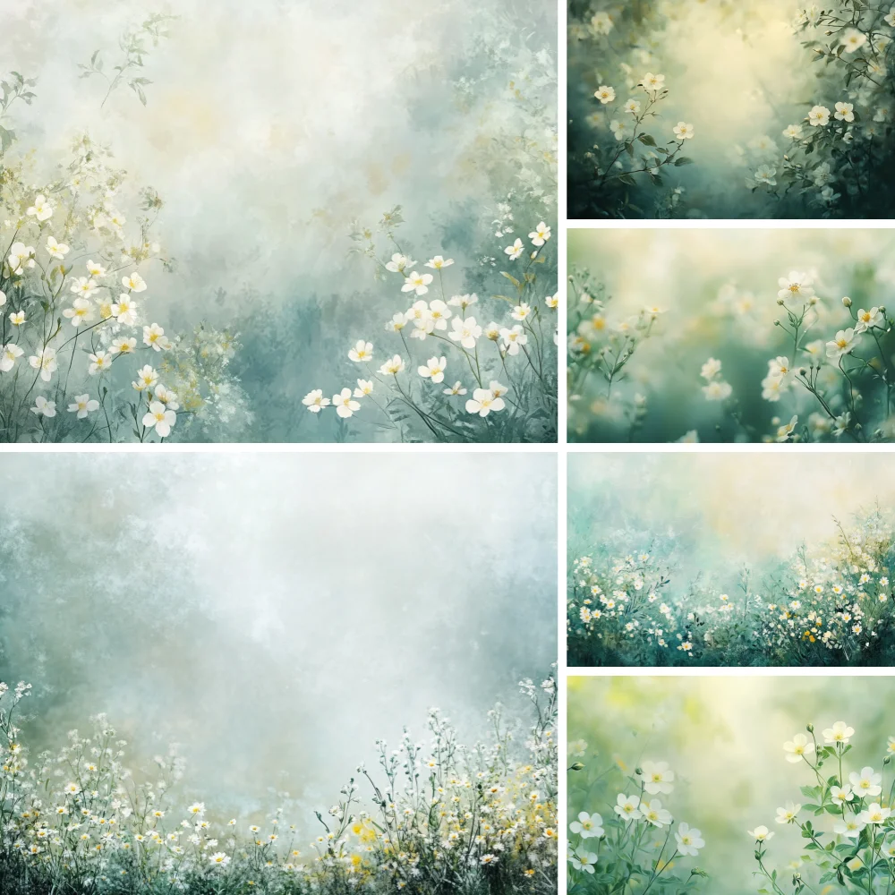 

Photography Background Oil Painting Flowers Abstract Texture Kids Birthday Adult Portrait Decor Backdrop Photo Studio