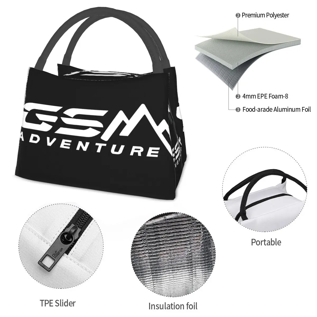 Gs Adventure Portable insulation bag for Cooler Food Office Pinic Container
