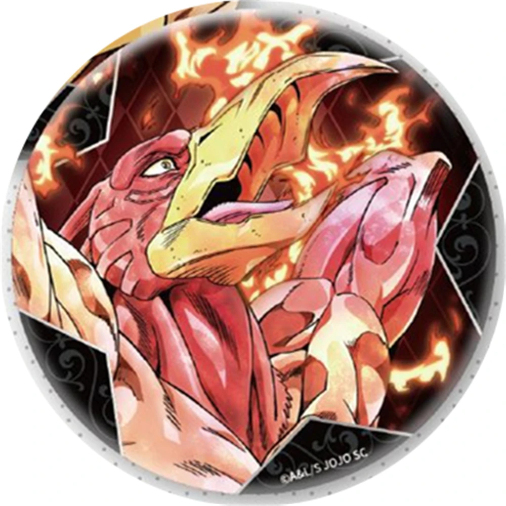 58 مللي متر أنيمي جوجو مغامرة غريبة ستاردست الصليبيين الناسك الأرجواني تأثيري زي شارة دبوس SPTE صفيح بروش الدعامة جيلف #5