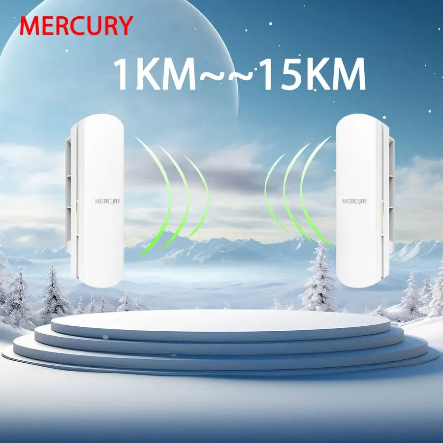 Mercury 5.8G 867M Wireless Bridge 5g Hospot Outdoor 900m High Power 15km CPE Elevator Monitoring WiFi Network Project AP P To P