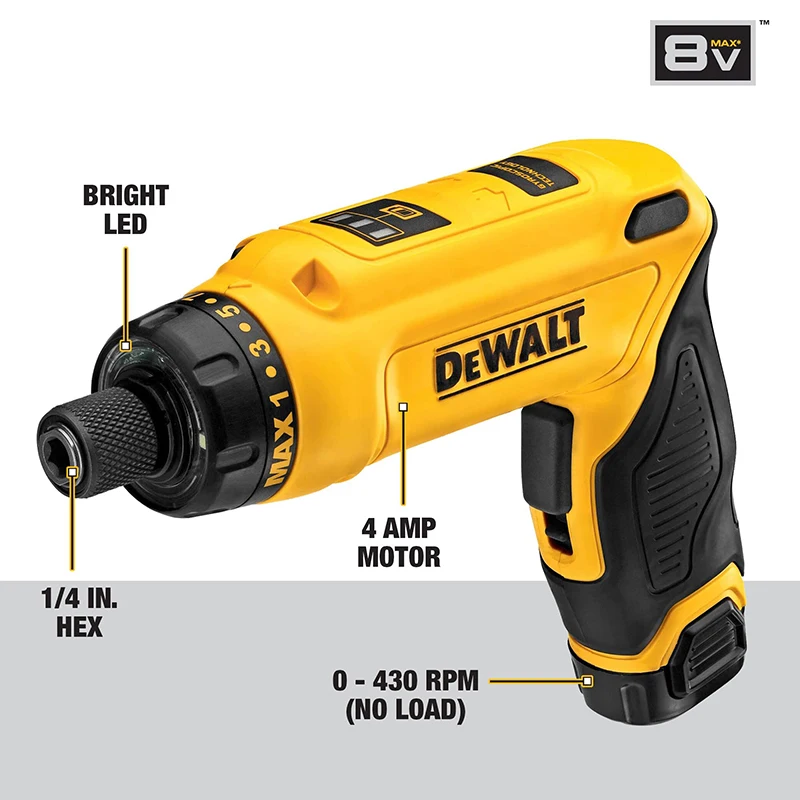 DEWALT DCF680 7.2V 8V MAX Cordless Electric Screwdriver Home DIY Folding Electric Driver Drill Tool Only