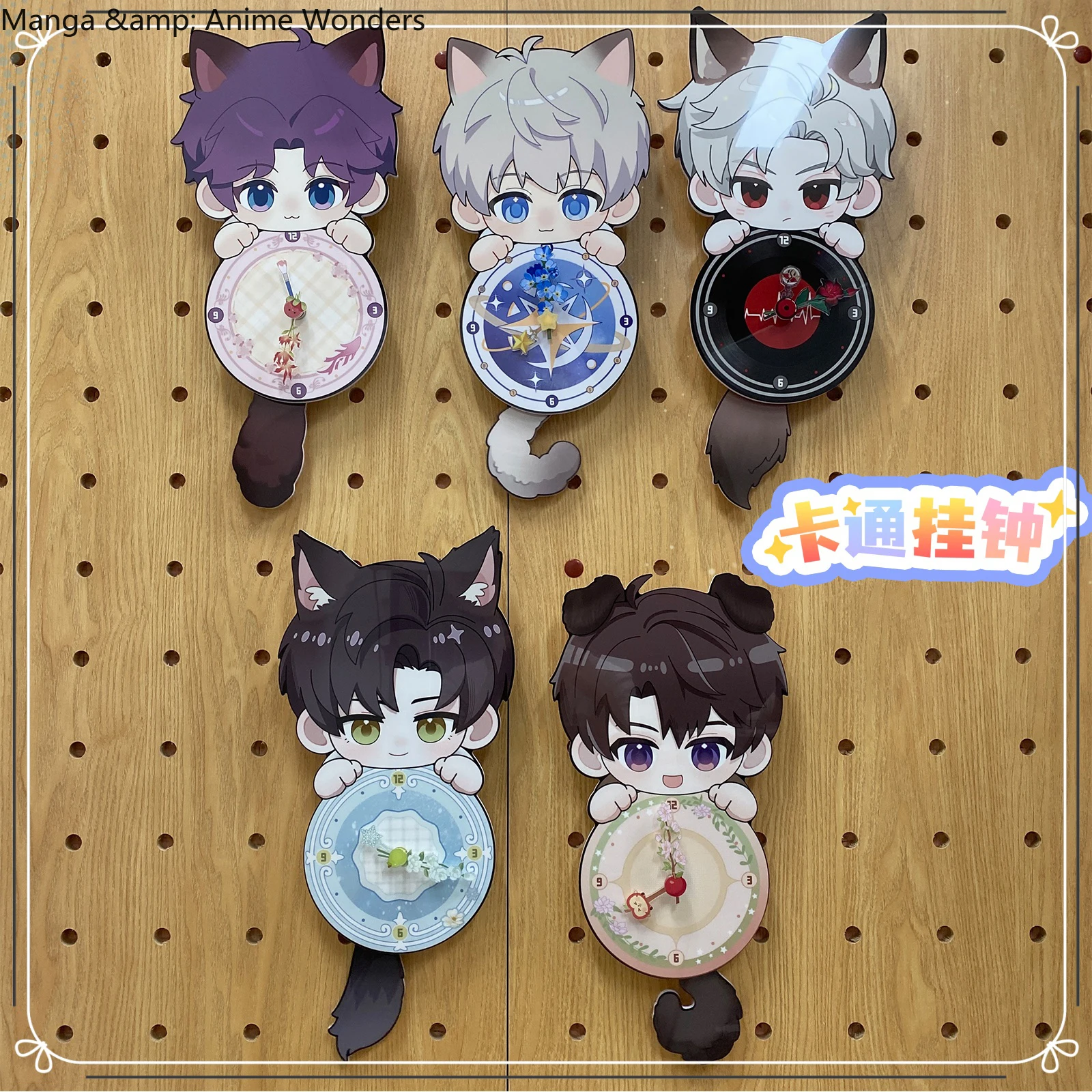 

Love and Deepspace Rafayel Zayne Xavier Sylus Caleb Cartoon Clocks Living Room TV Background Wall Silent Non-punch Clock Dining