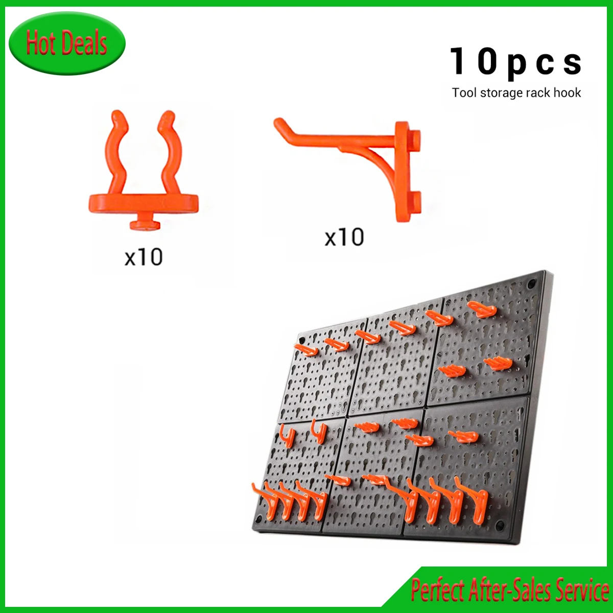 

10PCS Hardware Tool Hook Wall-Mounted Hardware Tool Hanging Plate Tool Box Parts Garage Workshop Storage Rack Hanging Hole