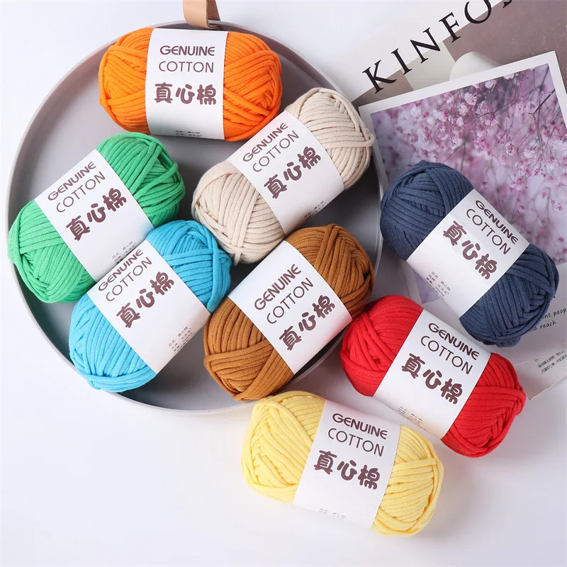 50g/Lot (85 Yards) 68% Cotton 32% Nylon Filling Hollow Yarn For Hand Knitting Crochet Bags Hats Coasters Etc. GXM