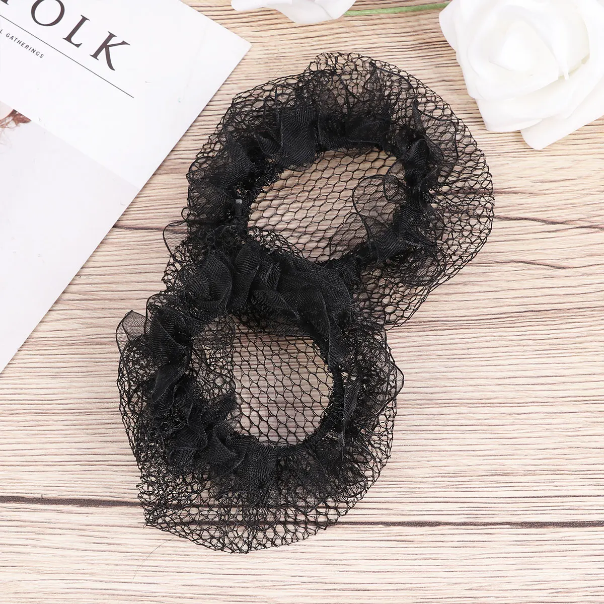 

5pcs Snood Nets Elastic Black Bun Cover for Women Durable Formal Accessories Dance Office Use Summer Protection Hair Net Bun