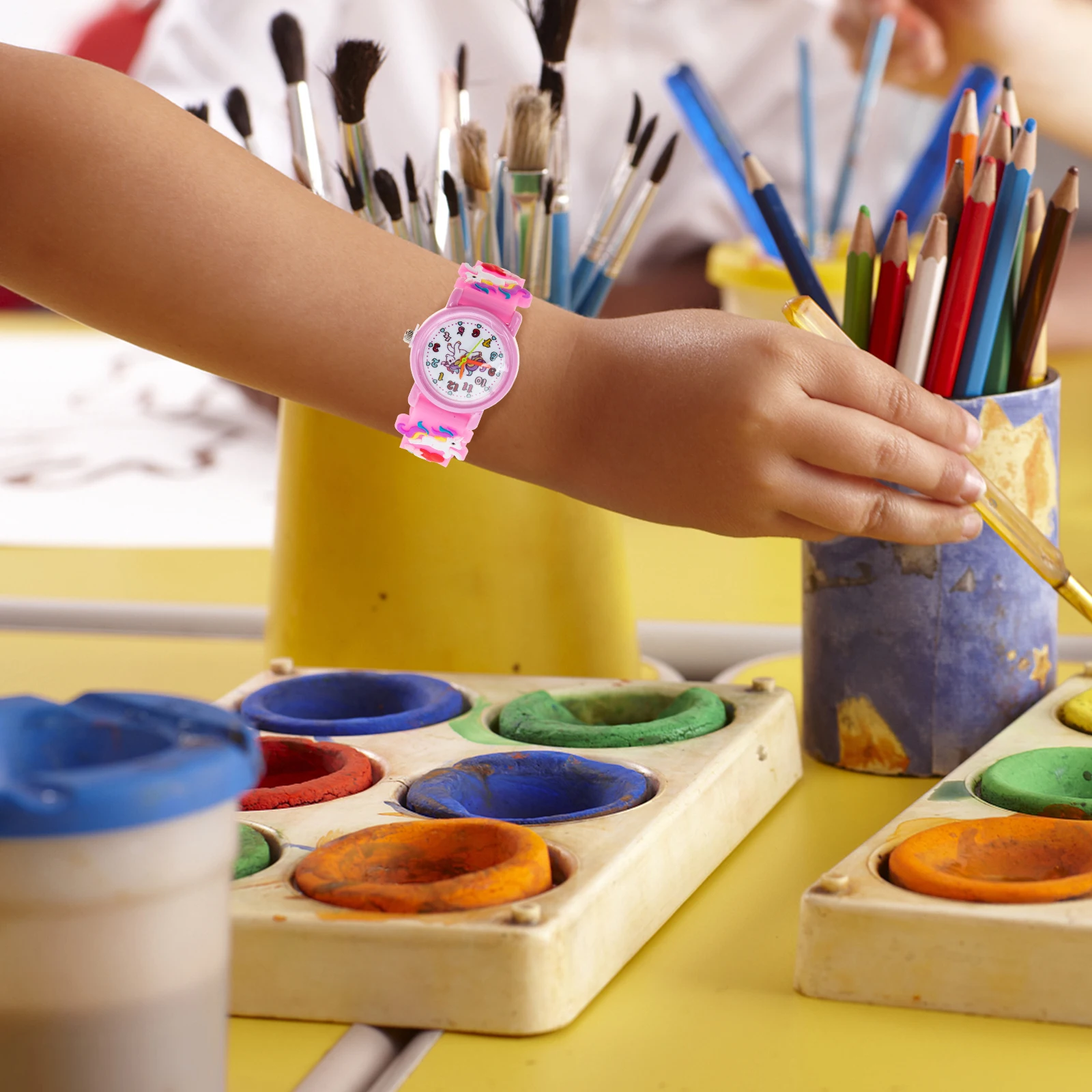 Orologio per bambini Orologio da studente per bambini Orologio da polso per bambini con unicorno adorabile per ragazze Impermeabile durevole