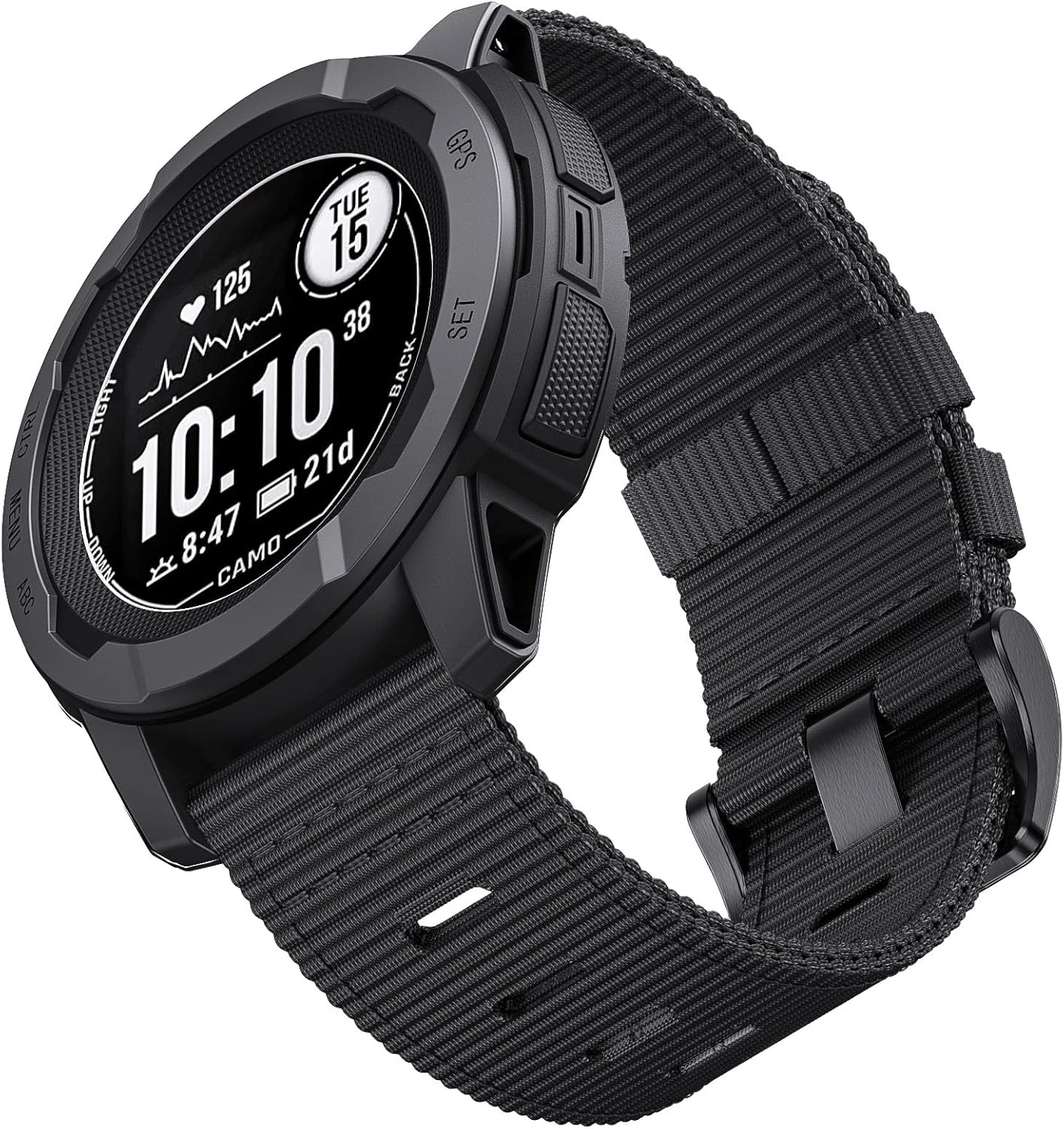 Nylon Rugged for Instinct Solar/Esports Tactical Band for Garmin Instinct 2/2X/3 Watch Band 45/50mm Breathable Wristband image 3