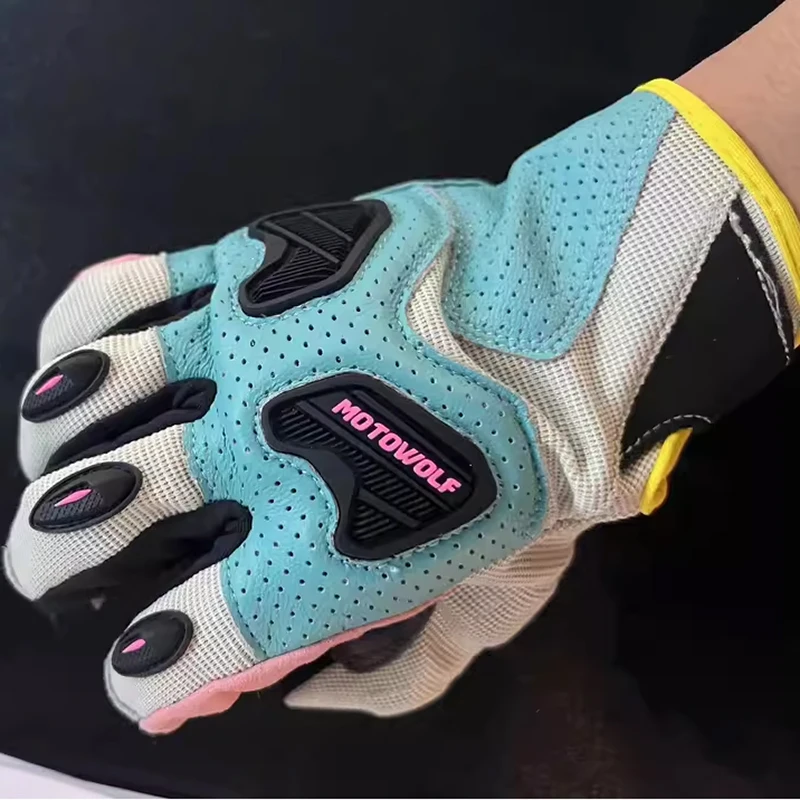 

Macaroon Summer/Autumn Racing Motorcycle Dirtbike Gloves Windproof Touchscreen, Anti-Slip & Breathable for Men/Women