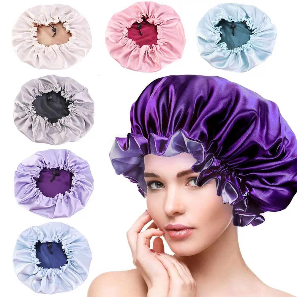 Hair Care Head Wrap Cover Women Satin Bonnet Night Sleep Hat Chemo Caps Soft hat