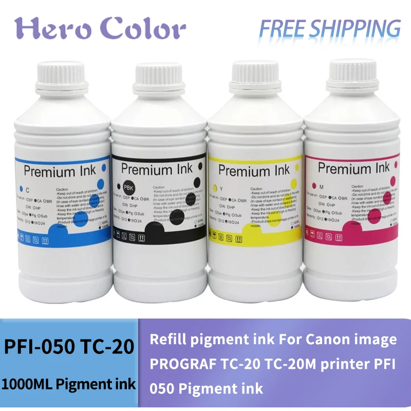 

NEW PFI-050 Refill ink PFI050 Refill pigment ink For Canon imagePROGRAF TC-20 TC-20M printer PFI 050 pigment ink