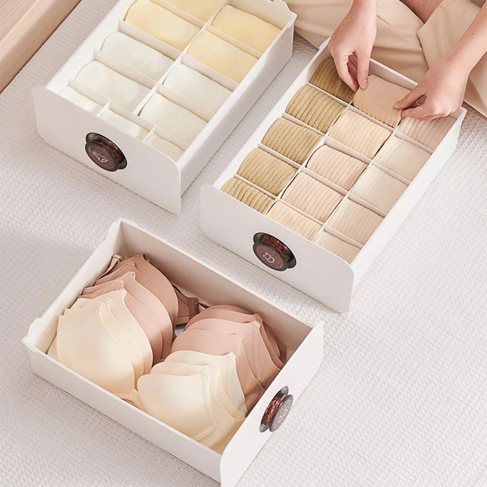 

Органайзер для нижнего белья Бюстгальтер Нижнее белье Носки Отделение для шкафа Органайзер Ящики Расширяемый пылезащитный ящик для хранения с разделителями