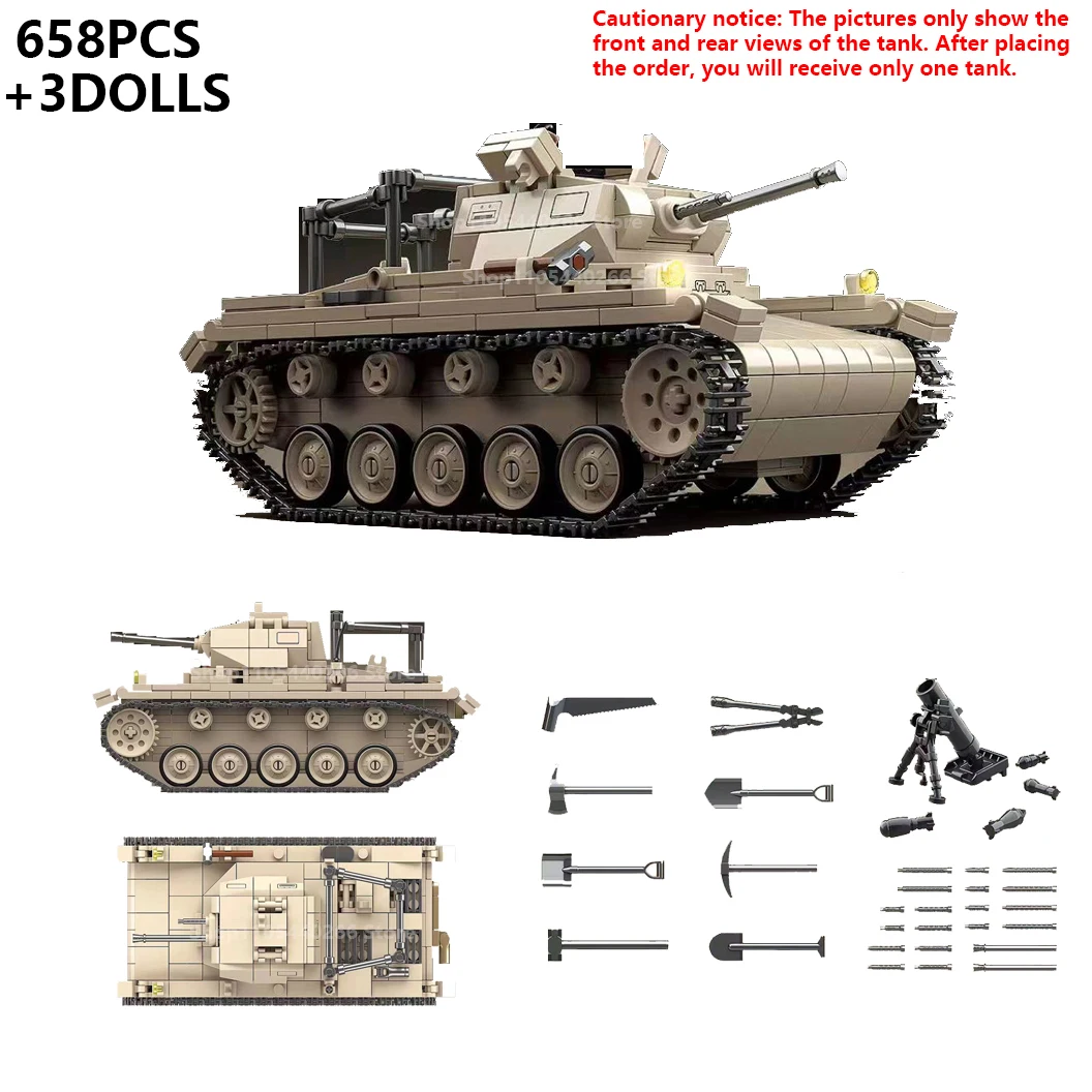 Militaire Sturmtiger Tank Bouwstenen Model - Oorlogsscène Militaire Stenen Assemblage Speelgoed voor Kinderen Cadeau
