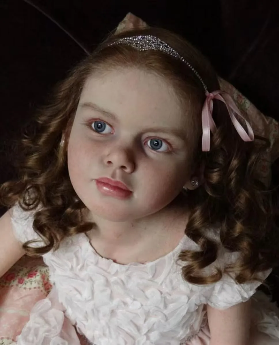 Painted 45in Finished Reborn Doll Princess Toddler Girl Gabriella Freckles On Face Realistic Collectible Gift
