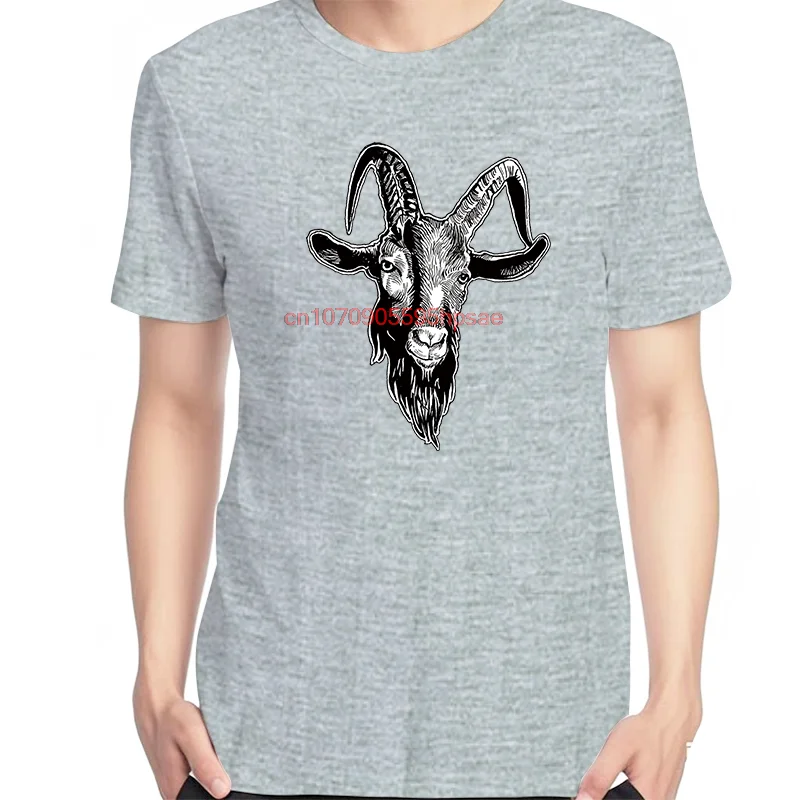 Men's Funny Horror Retro Witch Satan Goat Devil Graphic T-Shirt Cotton Tops & Tees New Arrival